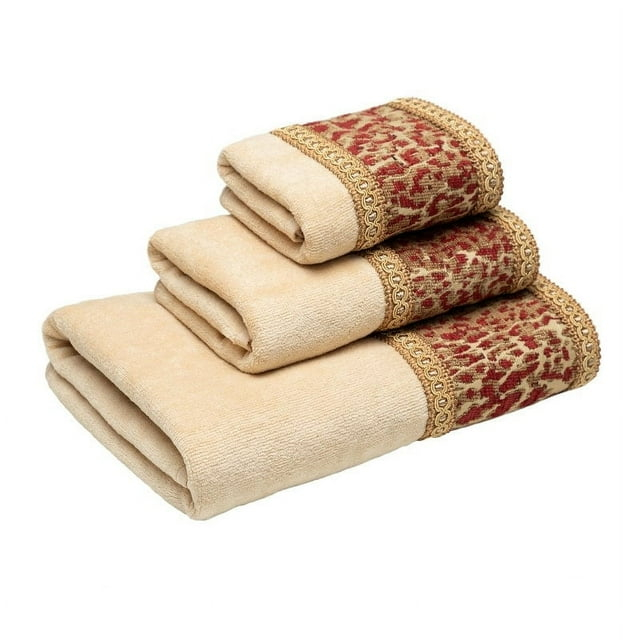 Austin Horn Classics  Journey Light Gold Gimp 3-piece Decorative Towel Set - N/A