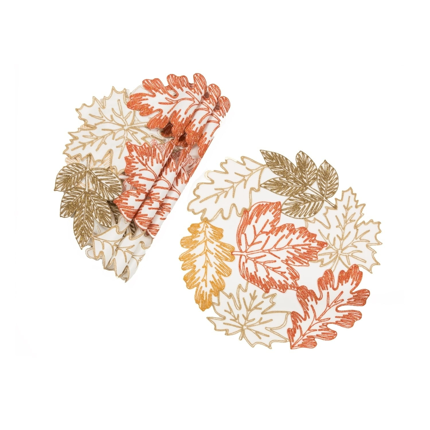 Xia Home Fashions Polyester Embroidered Square Placemat (Set of 4)