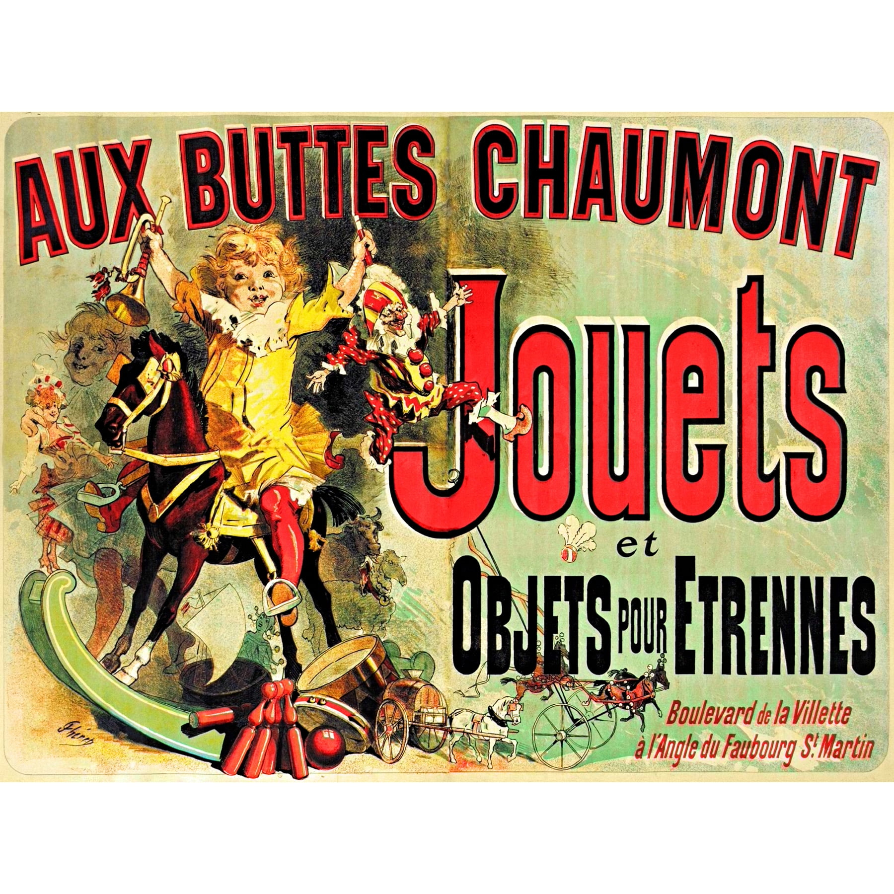 Aux Buttes Chaumont Jouets French Ad Monica's Apartment Friends Extra Large XL Wall Art Poster Print