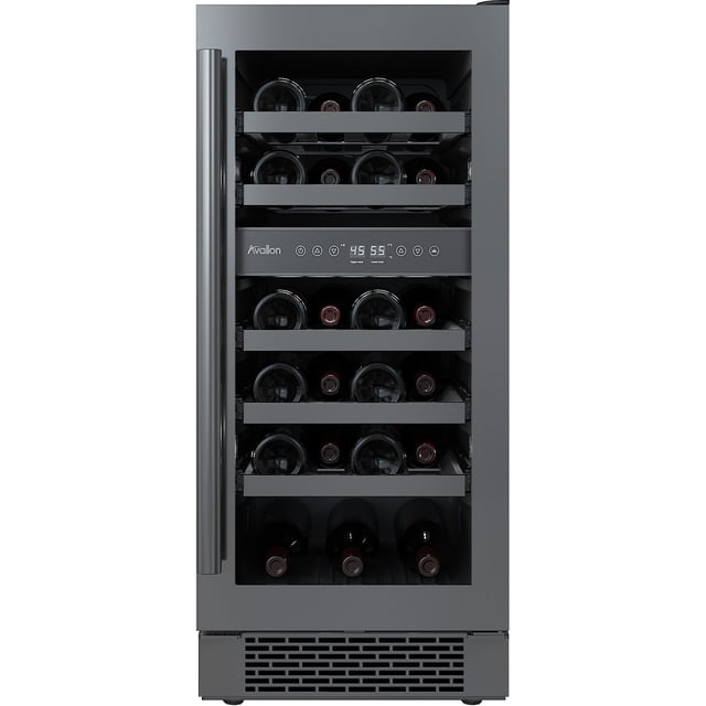 Avallon Awc152dzrh 15" Wide 23 Bottle Capacity Dual Zone Wine Cooler - Stainless Steel