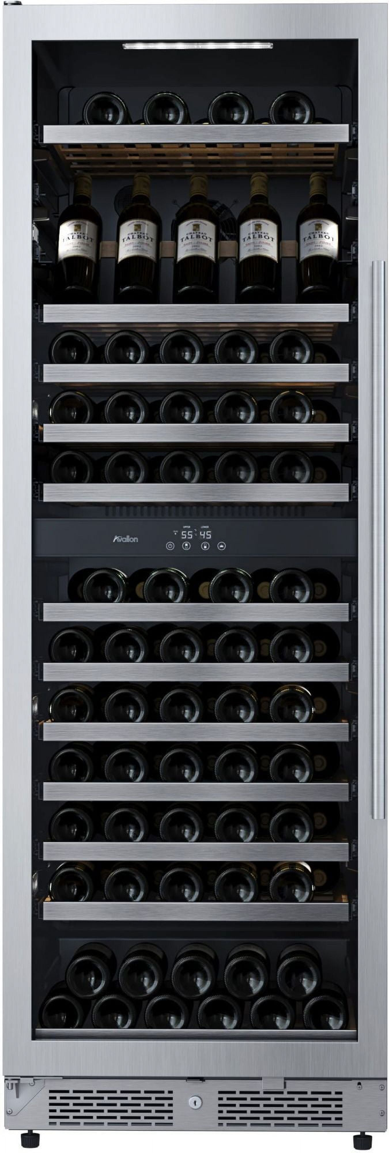 Avallon Awc243tdzlha 24" Wide 140 Bottle Capacity Built-In Or Free Standing Wine Cooler -