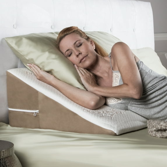 Avana Back Wedge Acid Reflux Memory Foam Pillow with Cooling Tencel Cover, 12"