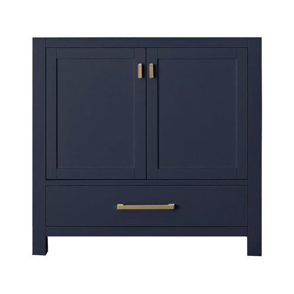 Modero 36'' Navy Blue Solid Wood Freestanding Vanity Base