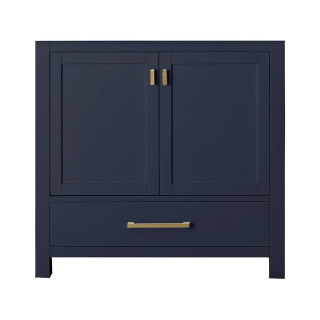 Modero 36'' Navy Blue Solid Wood Freestanding Vanity Base