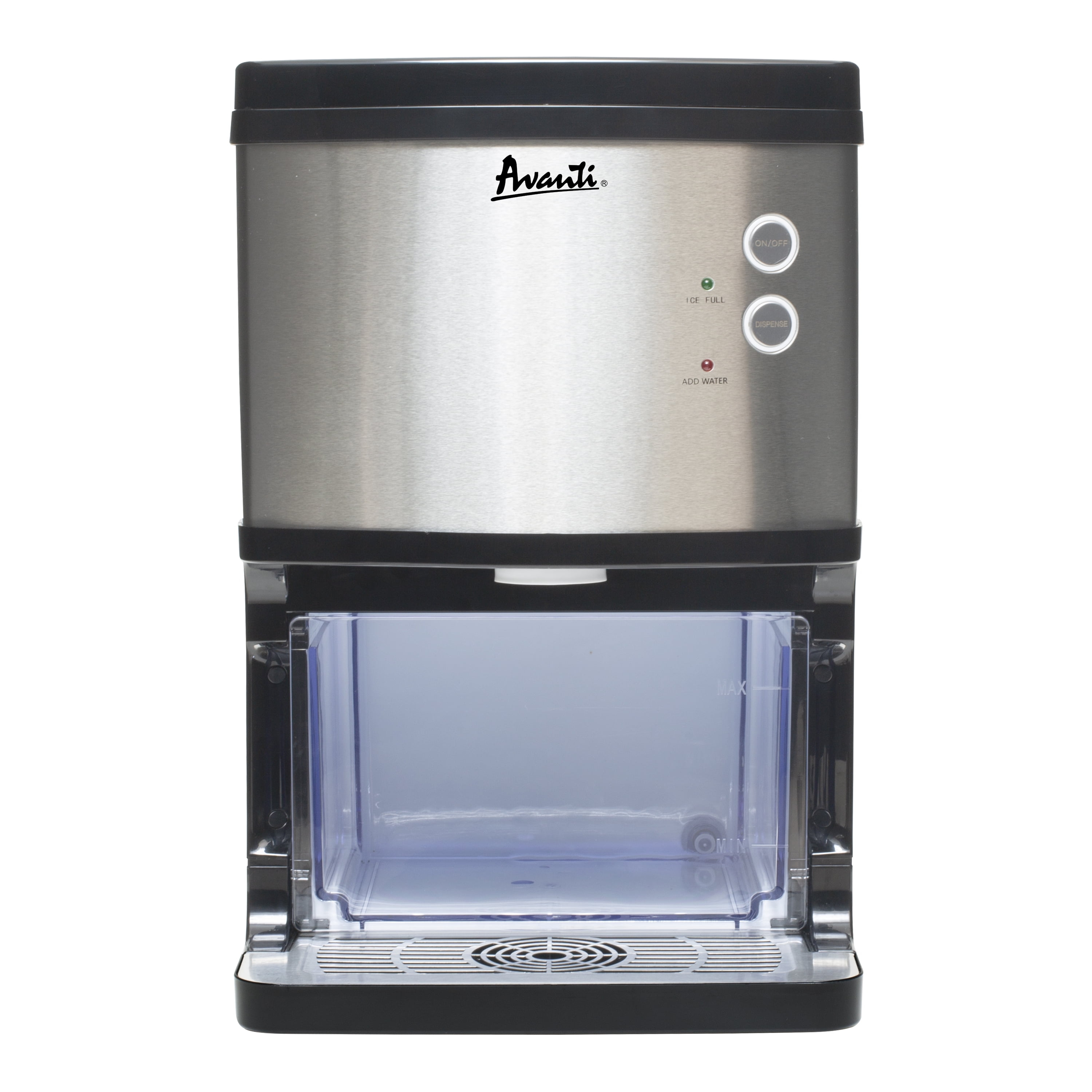 Avanti Elite Series Countertop Nugget Ice Maker and Dispenser, 33 lbs, in Stainless Steel