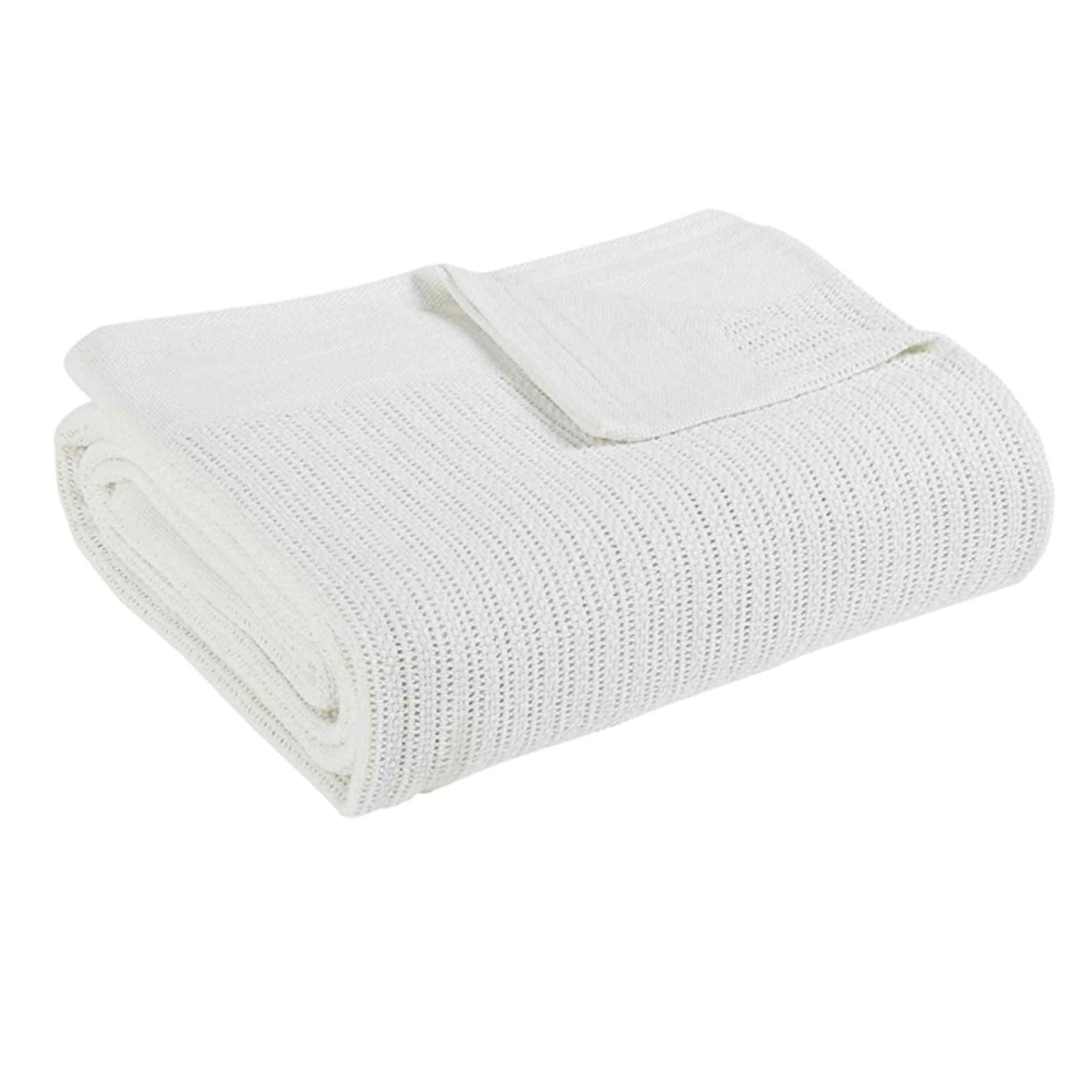 Avanti Linens Fiesta Blanket Twin, White