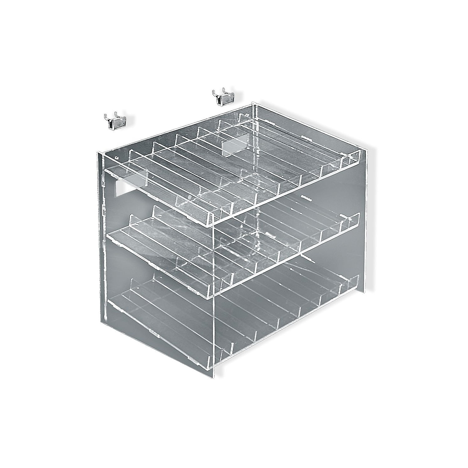 Azar Displays Three-Tier 21 Compartment Display, 7-Comp per Tier. Dimensions: 12"W x 8.5"D x 10.5"H