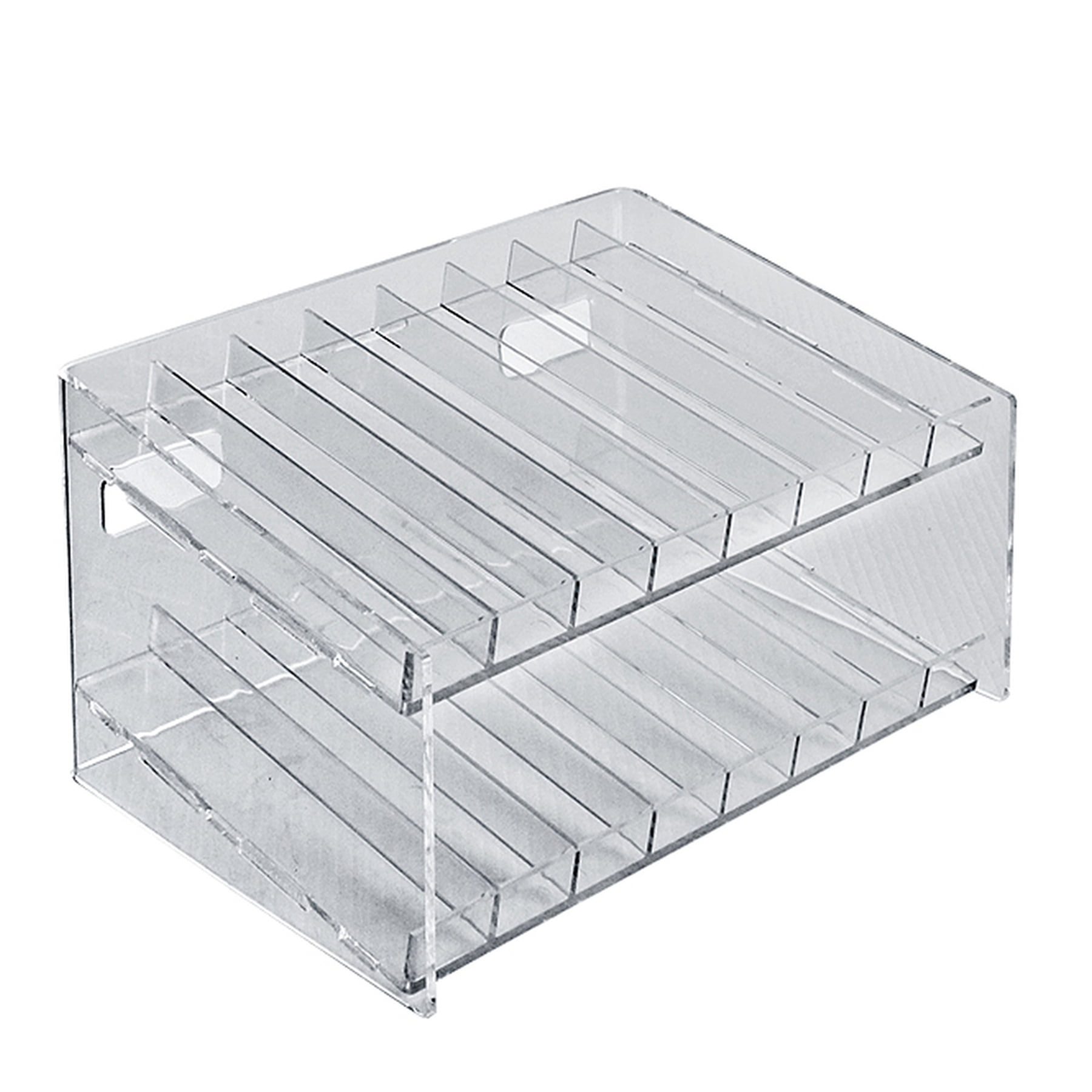 Azar Displays Two-Tier 16 Compartment Display, 8-Comp per Tier. Dimensions: 12"W x 8.5"D x 6.5"H