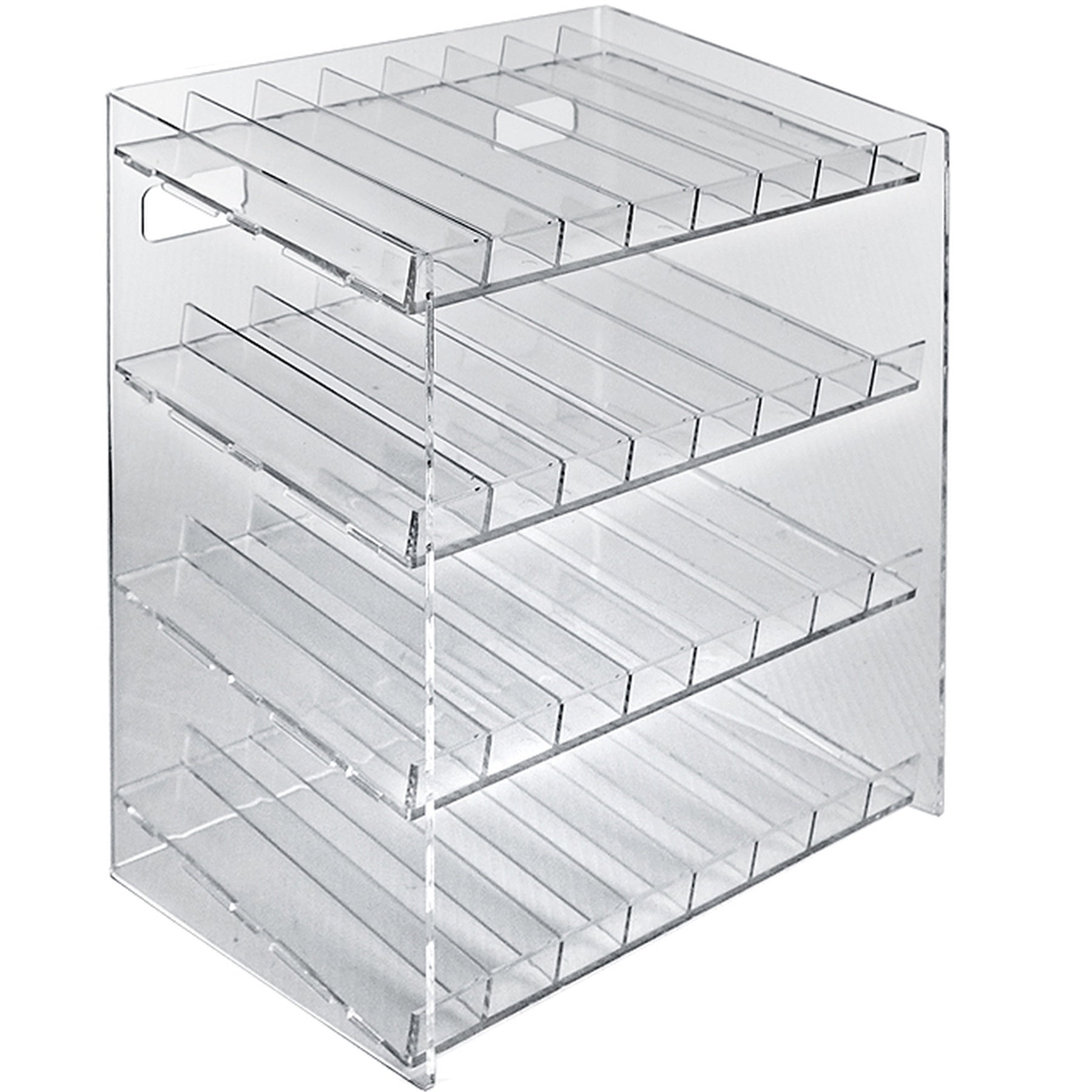 Azar Displays Four-Tier 32 Compartment Display, 8-Comp per Tier. Dimensions: 12"W x 8.5"D x 14.5"H