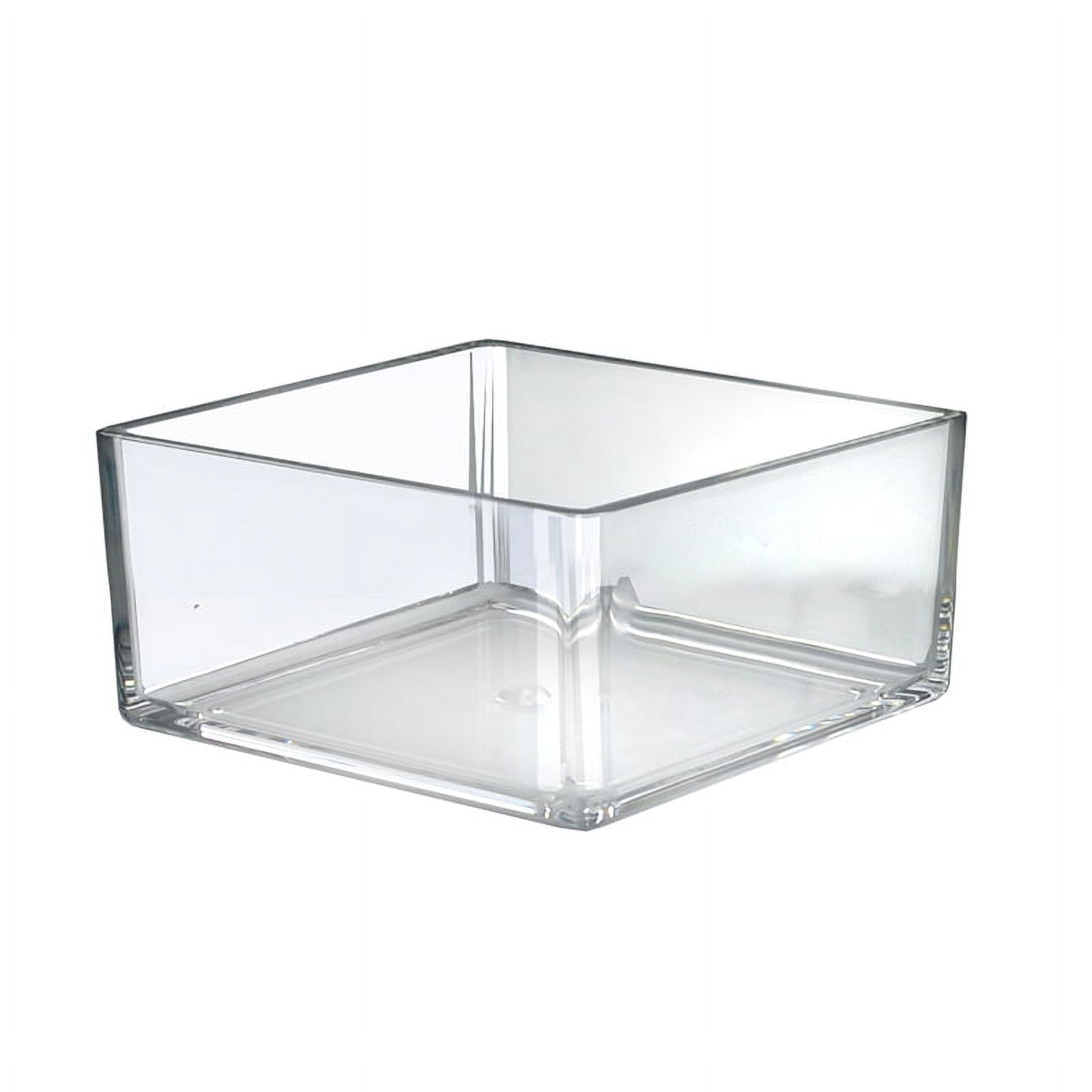 Azar Displays 8" Deluxe Clear Acrylic Square Cube Bin for Counter, 4-Pack (Set of 4)
