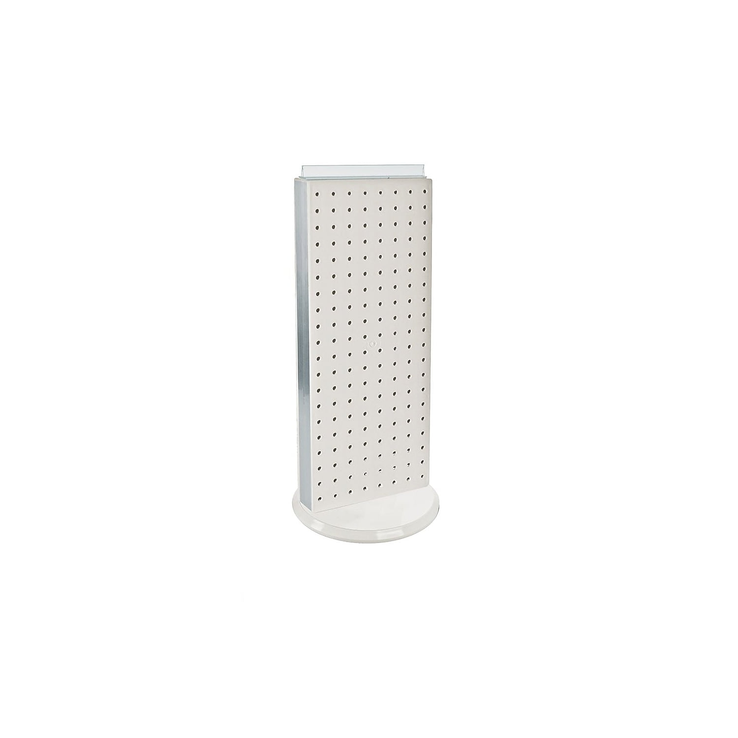 Azar Displays 700508-WHT White Revolving 8"W x 20.625"H Pegboard Counter Display