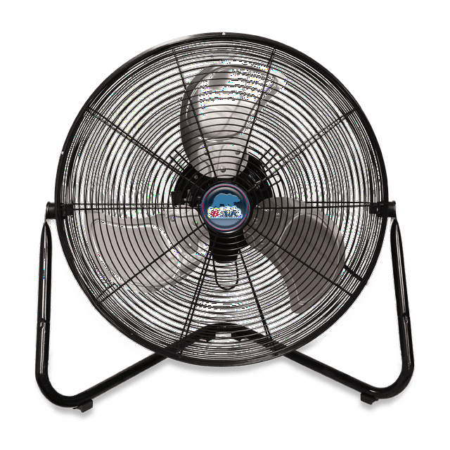 B-Air 20" High Velocity 3-Speed Floor Fan, Home and Commercial Use, 24" H, Black, FT-20X, New