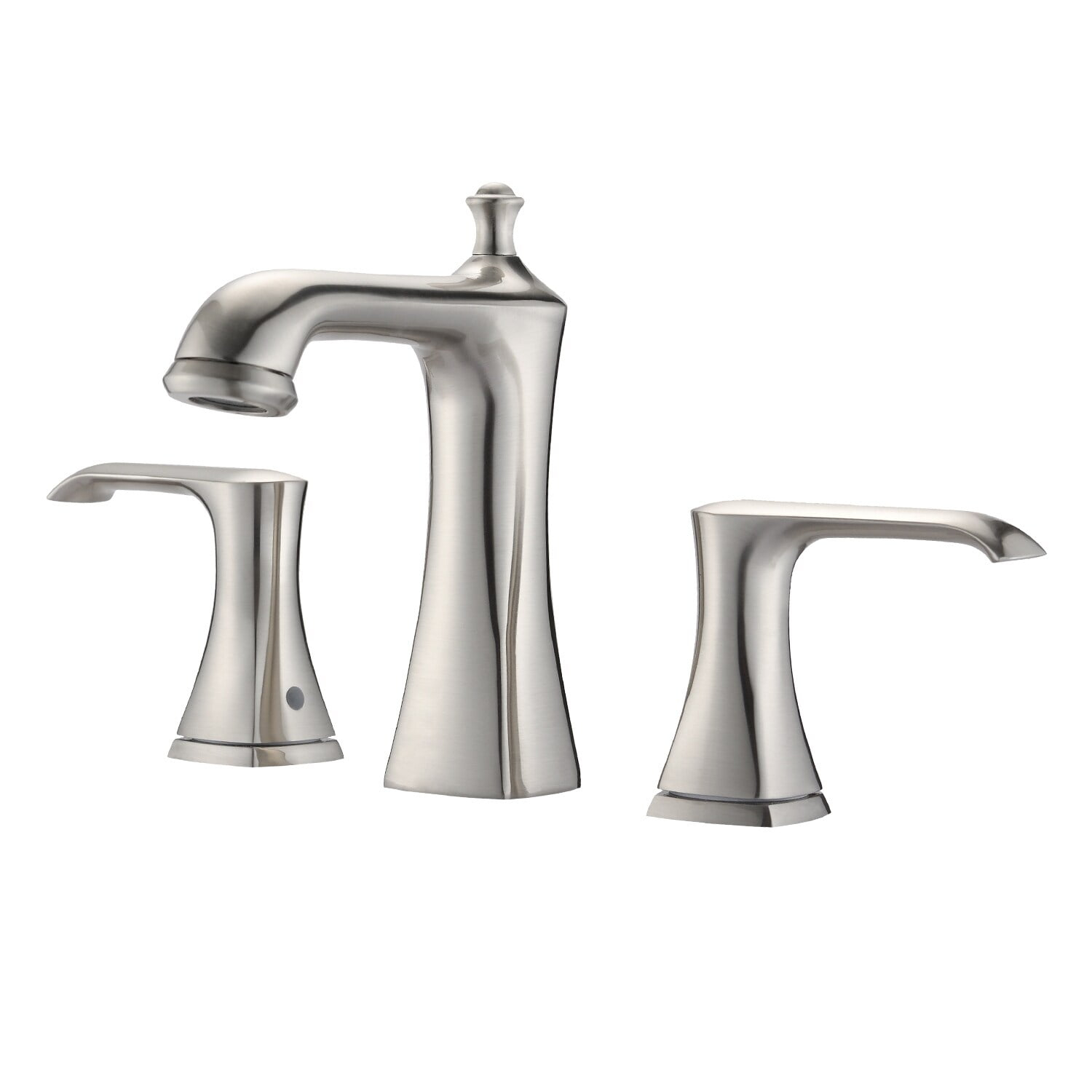 BATHLET  2 Handles 3 Holes Bathroom Sink Faucet Brushed Nickel Brushed