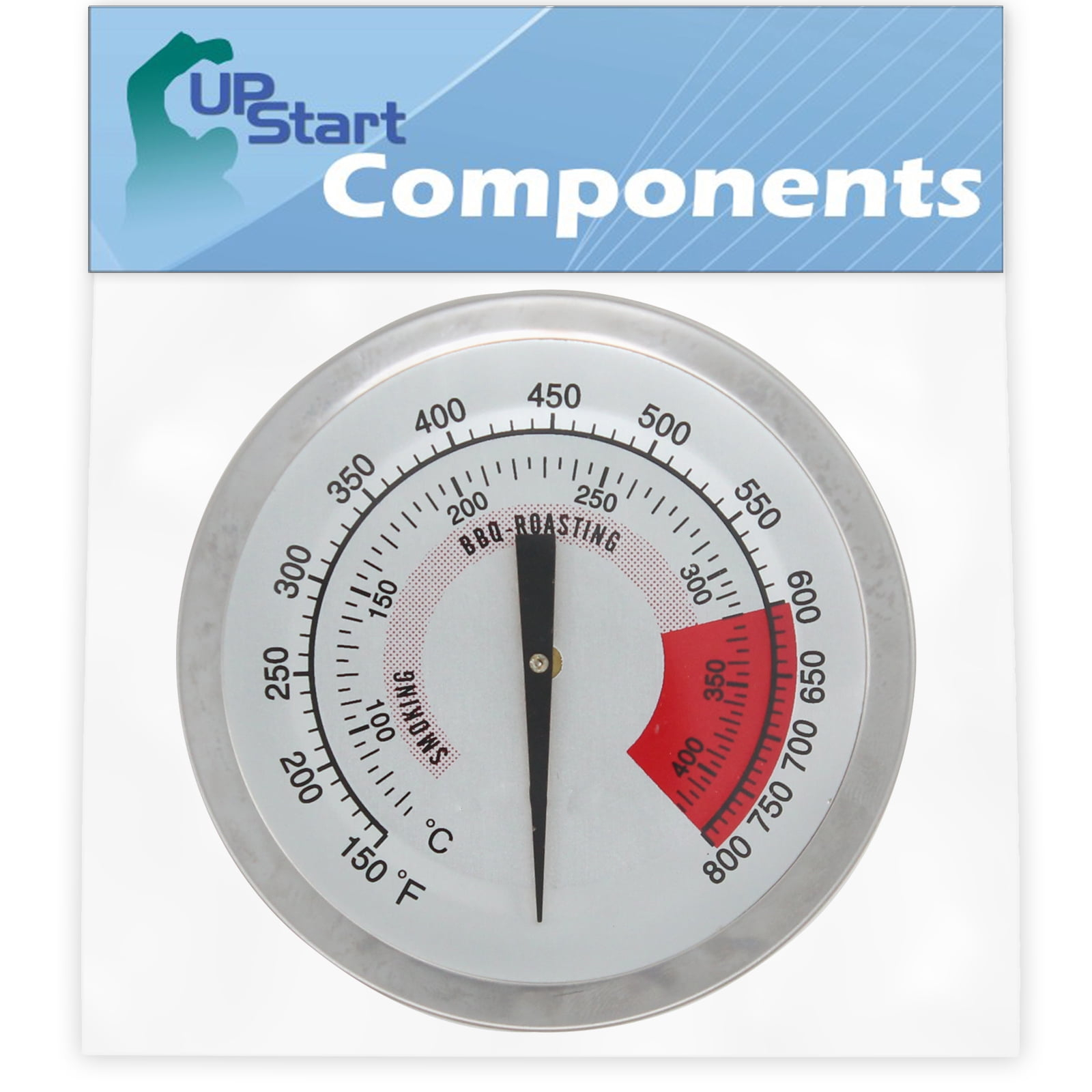 BBQ Grill Thermometer Heat Indicator Replacement Parts for Kitchenaid 720-0787D, 720-0819, 720-0745, 720-0733A, 720-0745B, 720-0826 - Compatible Barbeque Temperature Gauge Thermostat