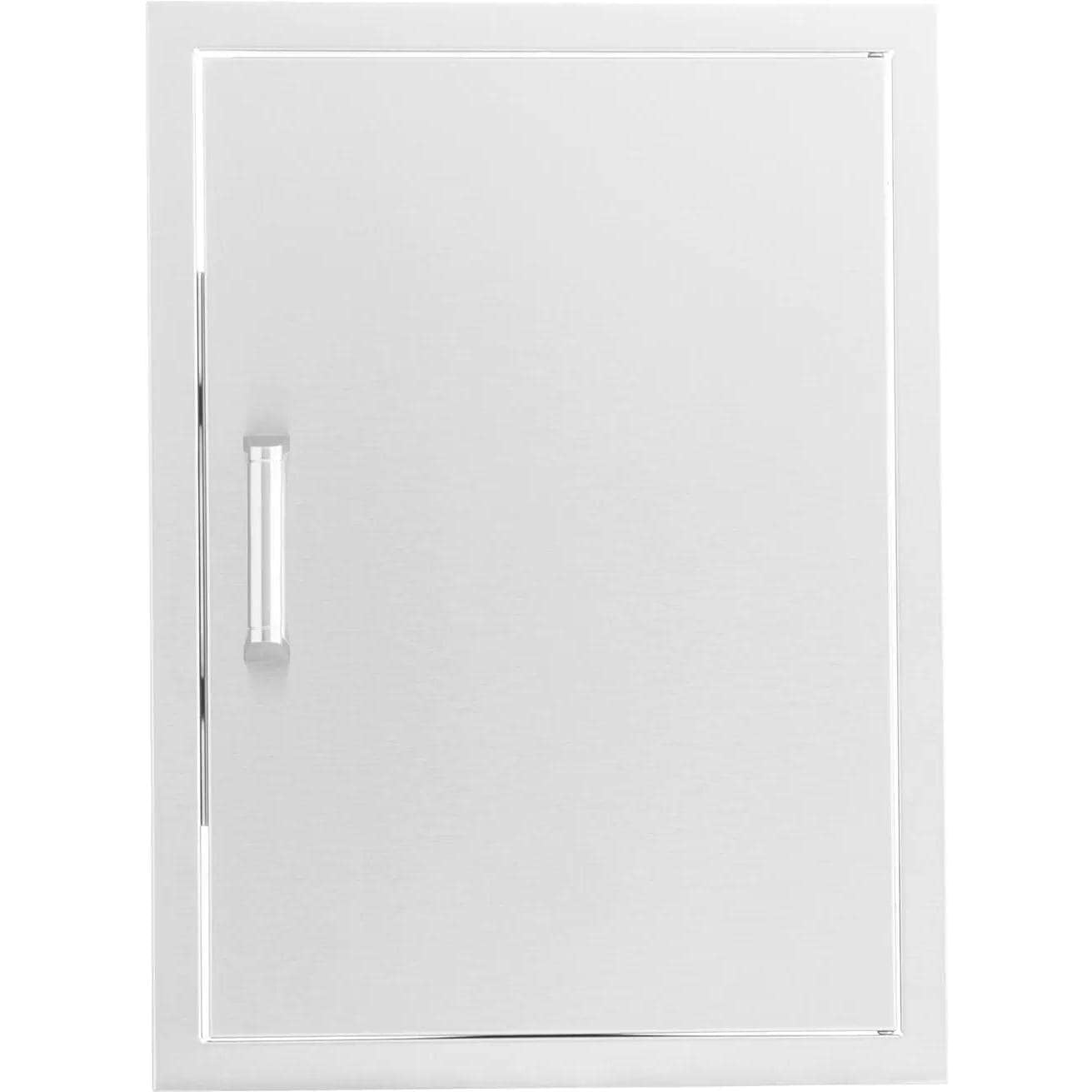 BBQGuys Signature 21-Inch Stainless Steel Reversible Single Access Door - Vertical - Contempo