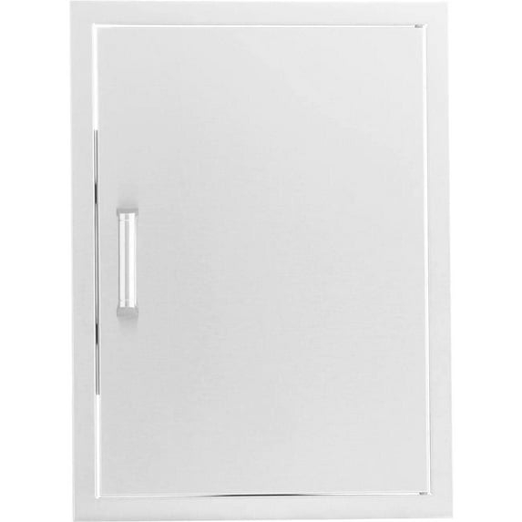 BBQGuys Signature 21-Inch Stainless Steel Reversible Single Access Door - Vertical - Contempo