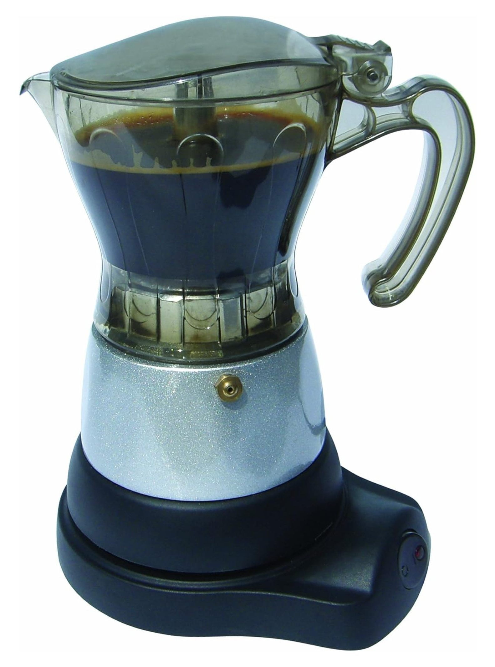 BC-90264 6-Cup Electric Coffee Maker, Clear and Silver