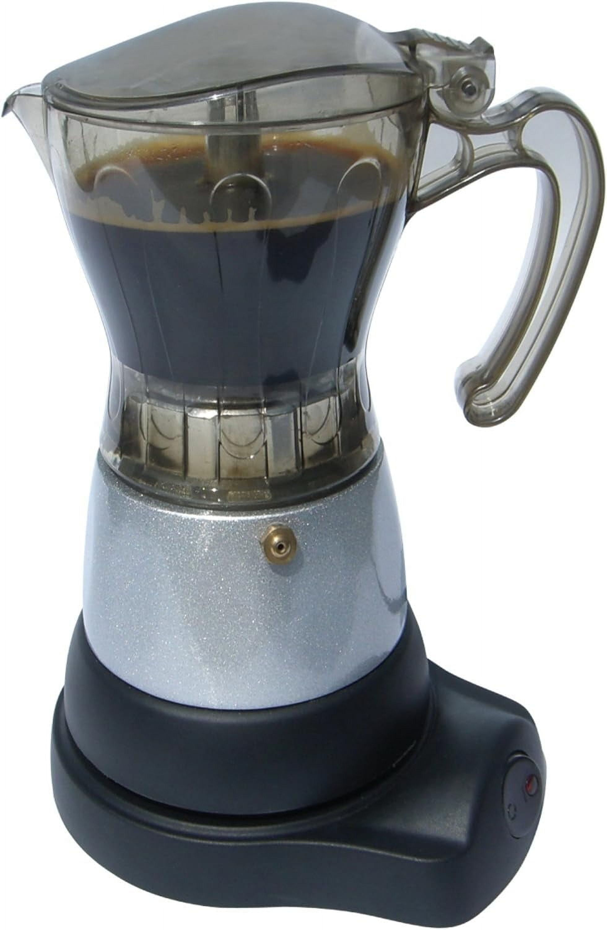 BC-90264 6-Cup Electric Coffee Maker, Clear and Silver