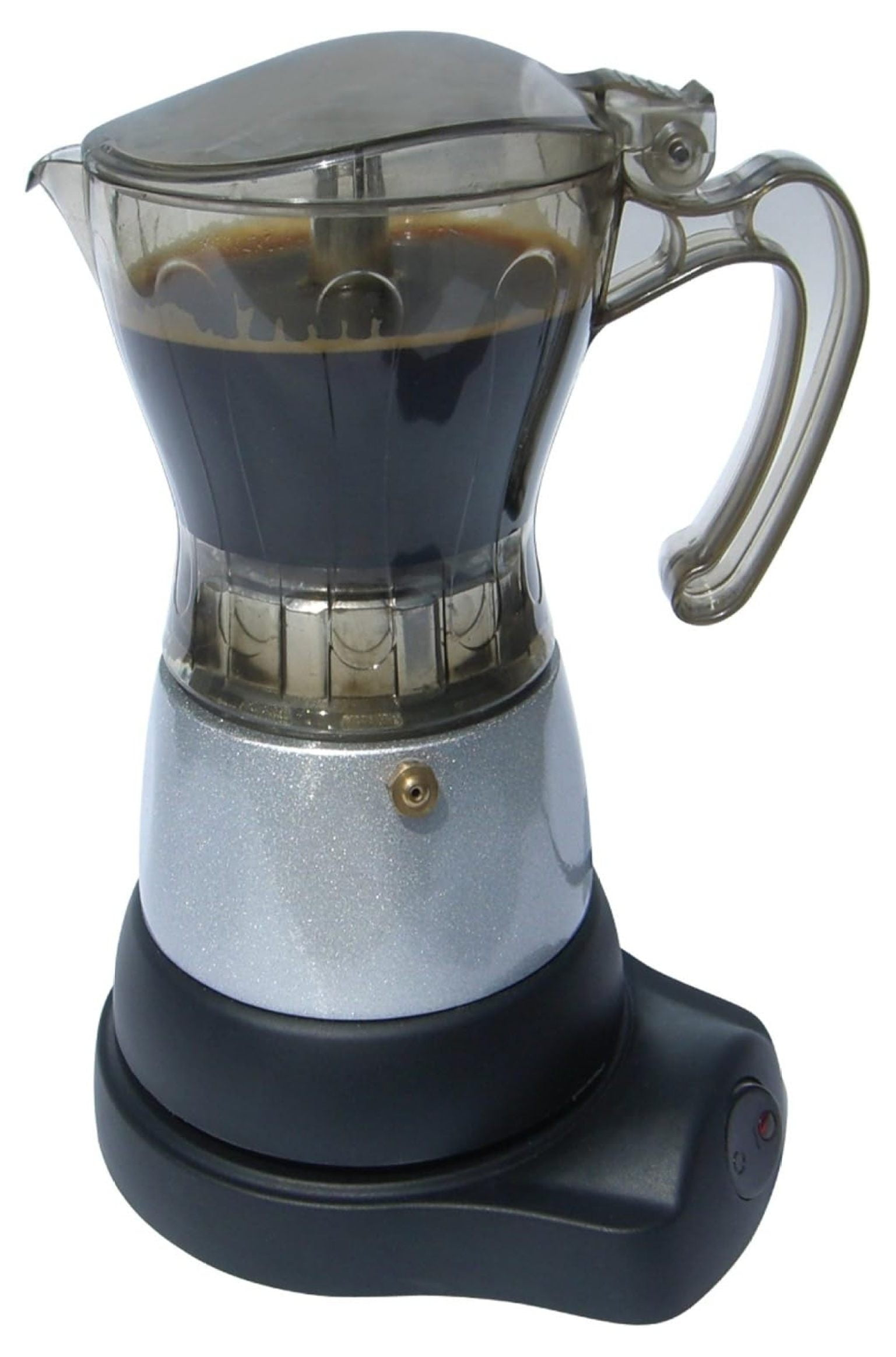 BC-90264 6-Cup Electric Coffee Maker, Clear and Silver