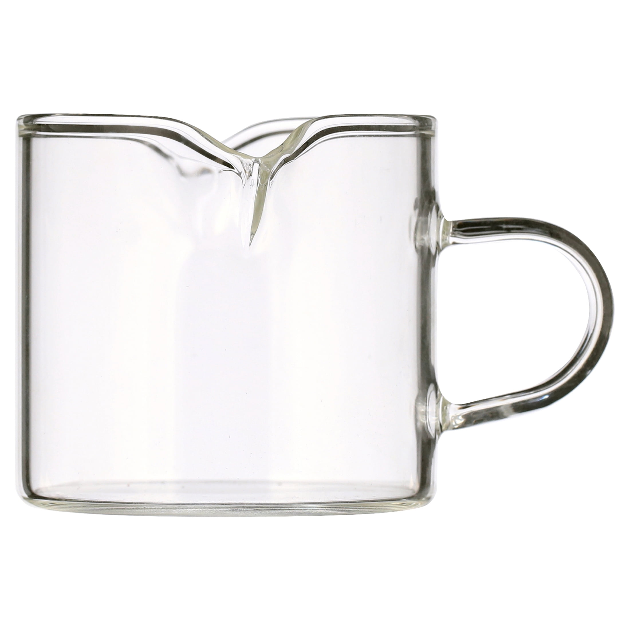 BCnmviku 1 Pack Shot Glasses Espresso Parts Double Spouts Milk Cup Clear Glass