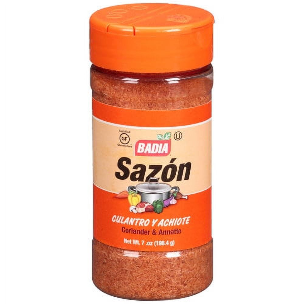 Badia 7 oz-Sazon Coriander & Annatto Seasoning / Culantro & Achiote Kosher