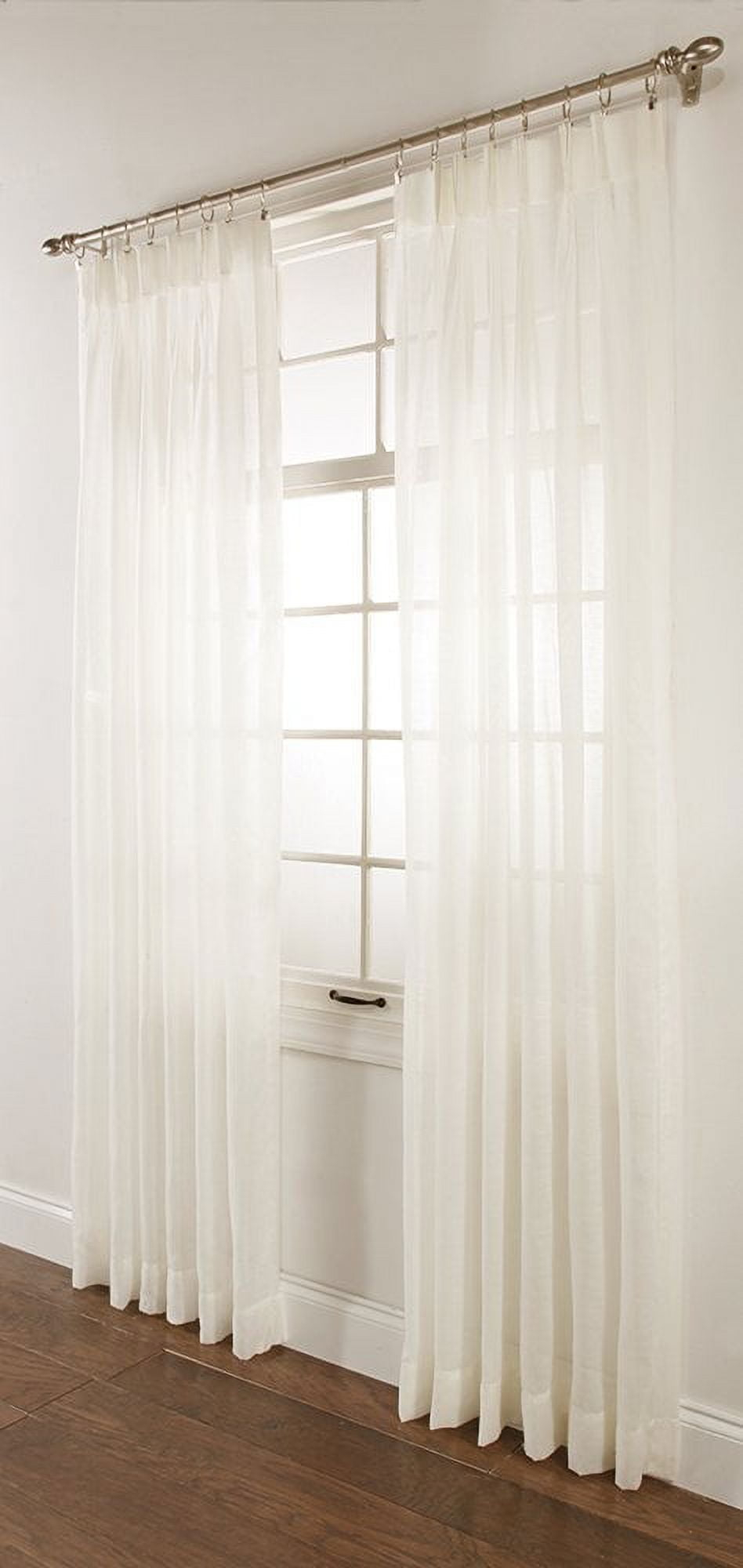 BELLE MAISON USA, LTD. SPLENDOR BATISTE PINCH PLEATED DRAPE PAIR 48” x 84”, 2 PIECES
