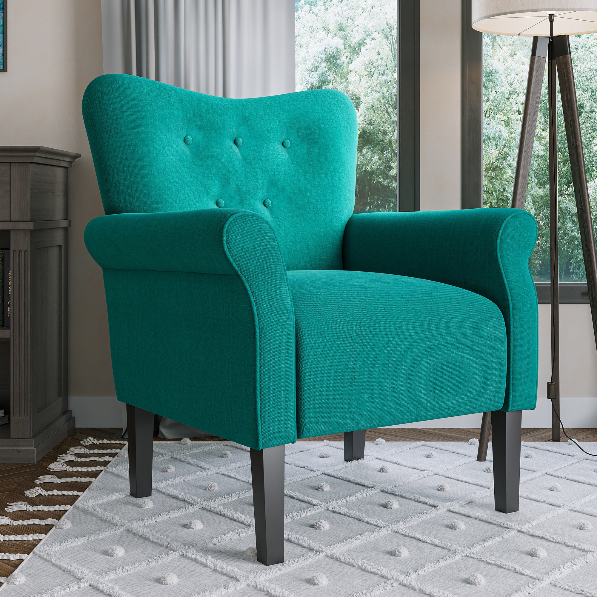 BELLEZE Accent Chair Armchair for Living Room - Allston (Mallard Teal)
