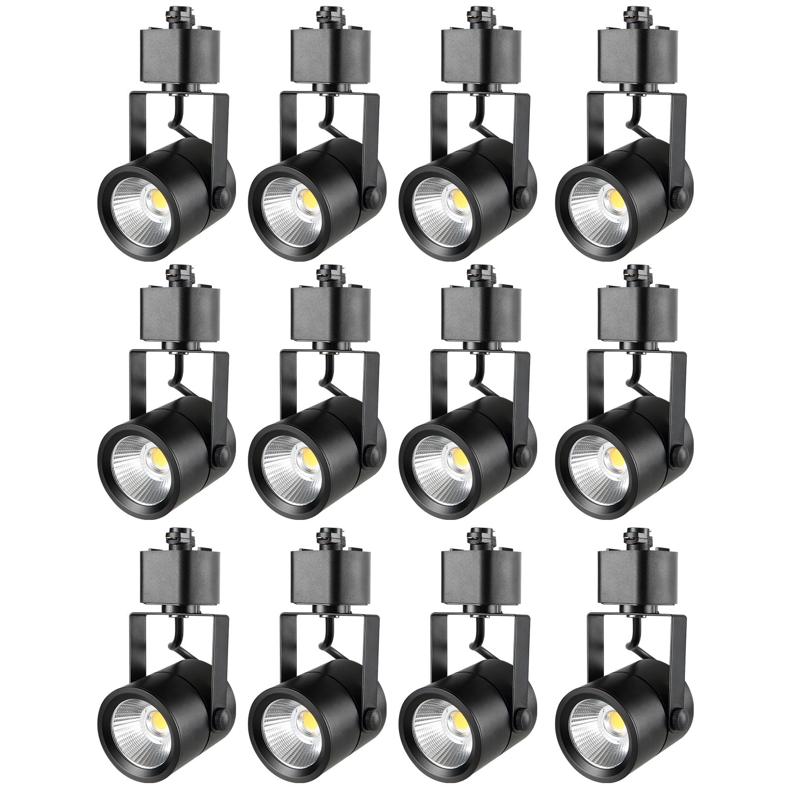 BENTISM 12 Pack 6.5W LED Track Lighting Heads Dimmable H Type Fixtures 3000K 470lm