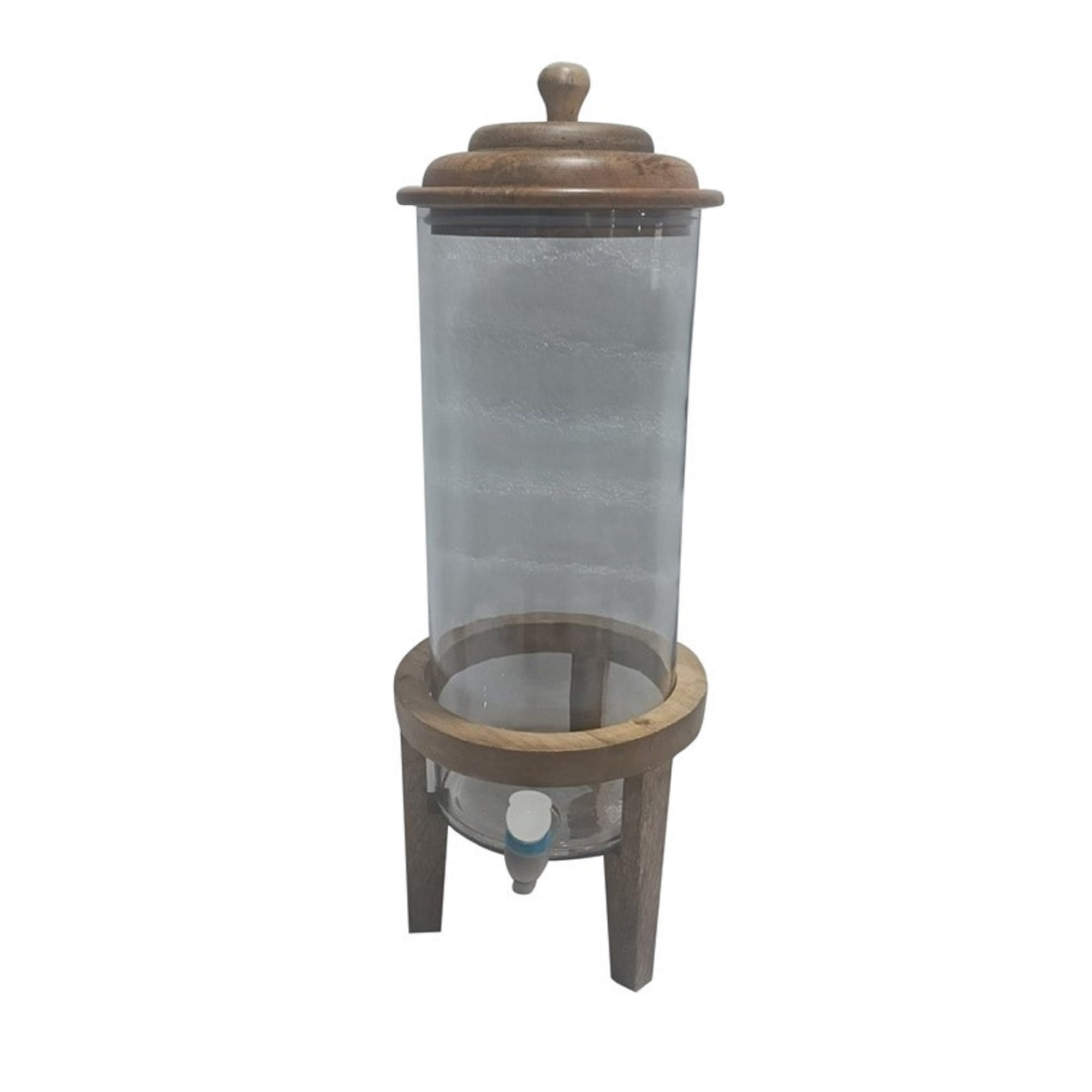 BIDK Home Water Jar with Mango Wood Base - 21.25"