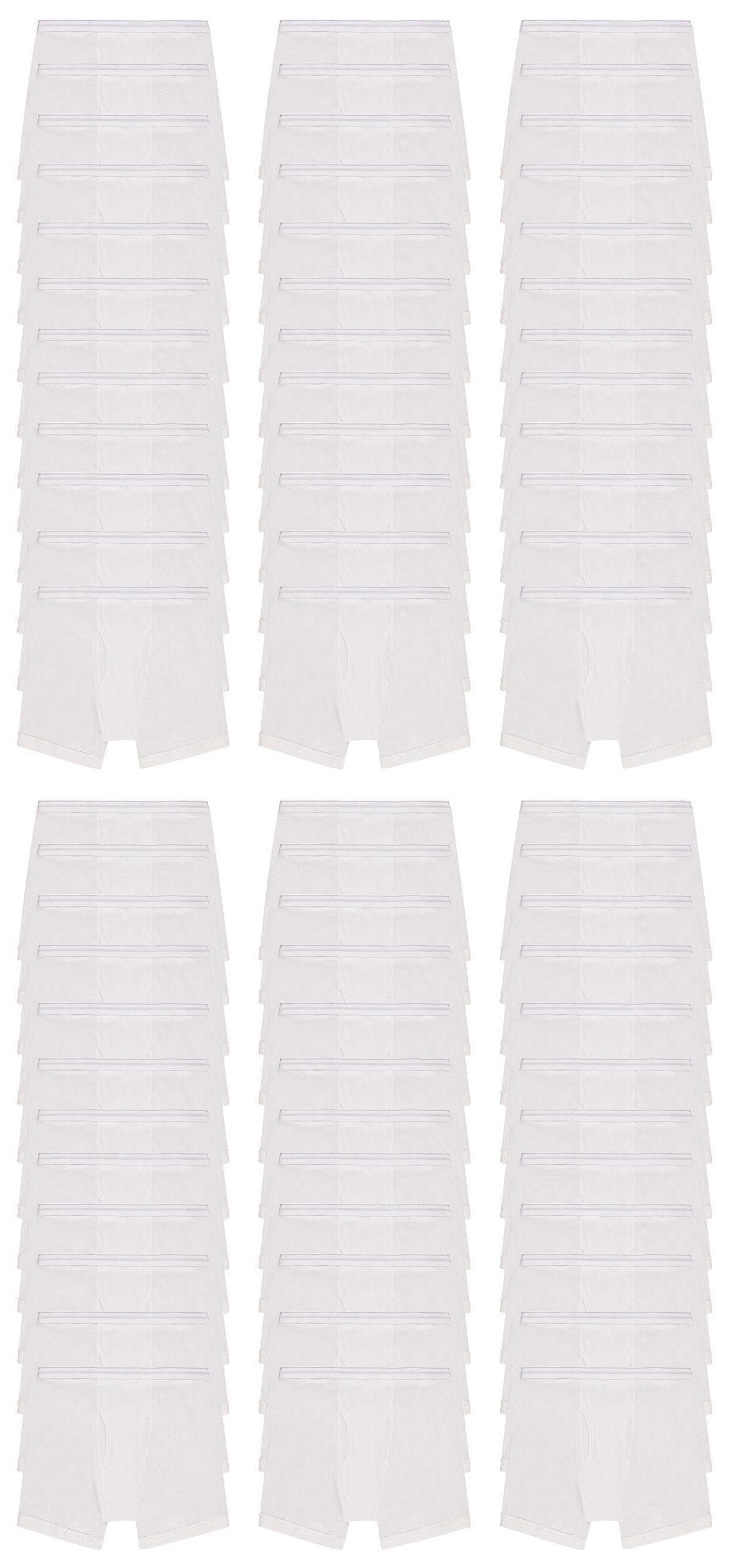 BILLIONHATS 72 Pack Men's Cotton Briefs, Bulk Donation for Homeless Shelters, Wholesale Underwear for Men, Size Small to 5XL