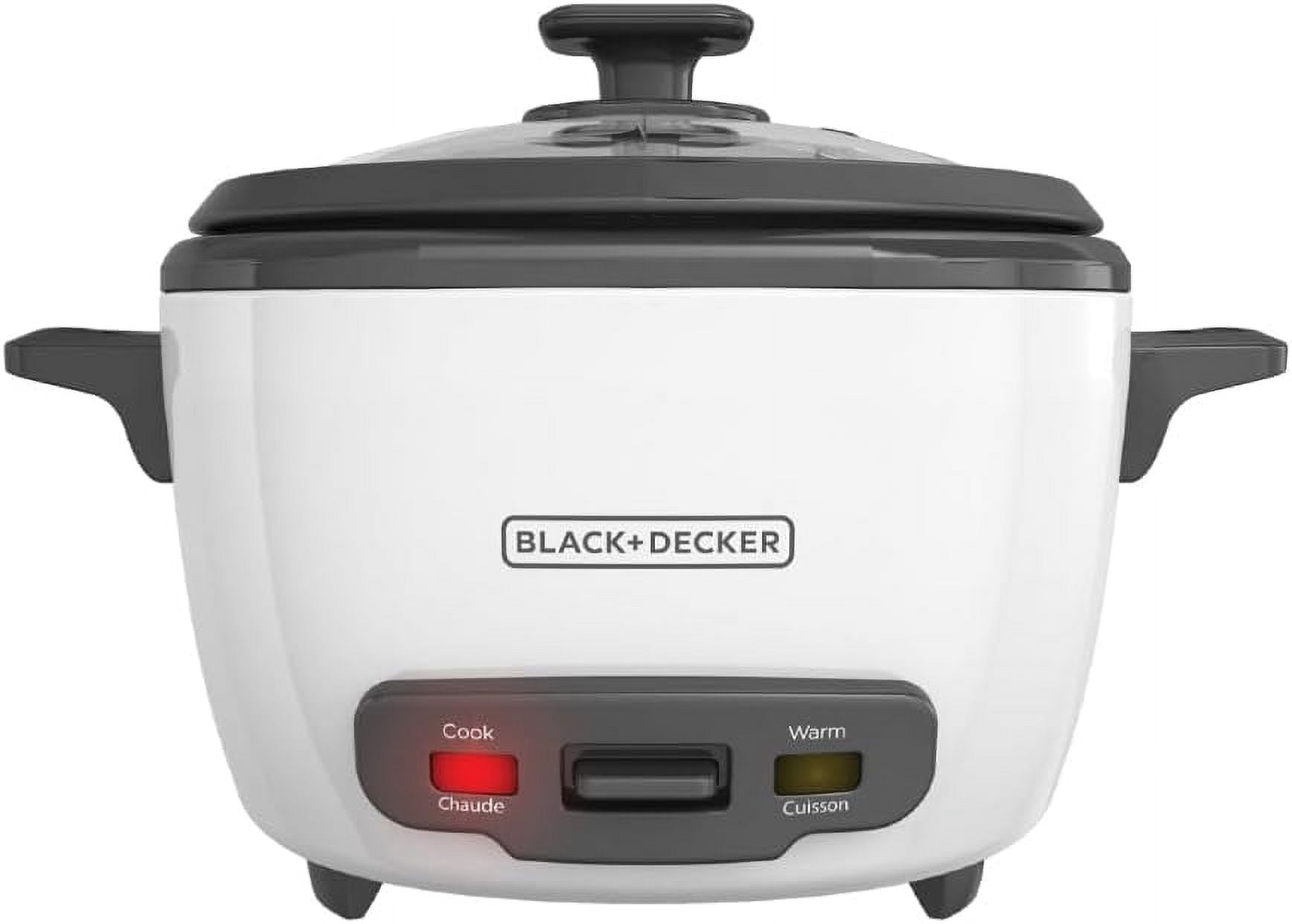 BLACK+DECKER 14-Cup Cooked/7-Cup Uncooked Rice Cooker and Food Steamer, White, RC514