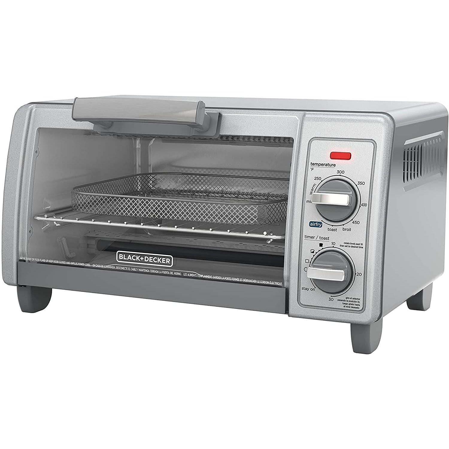 BLACK+DECKER Crisp N Bake 1200 W 4-Slice Air Fry Toaster Oven