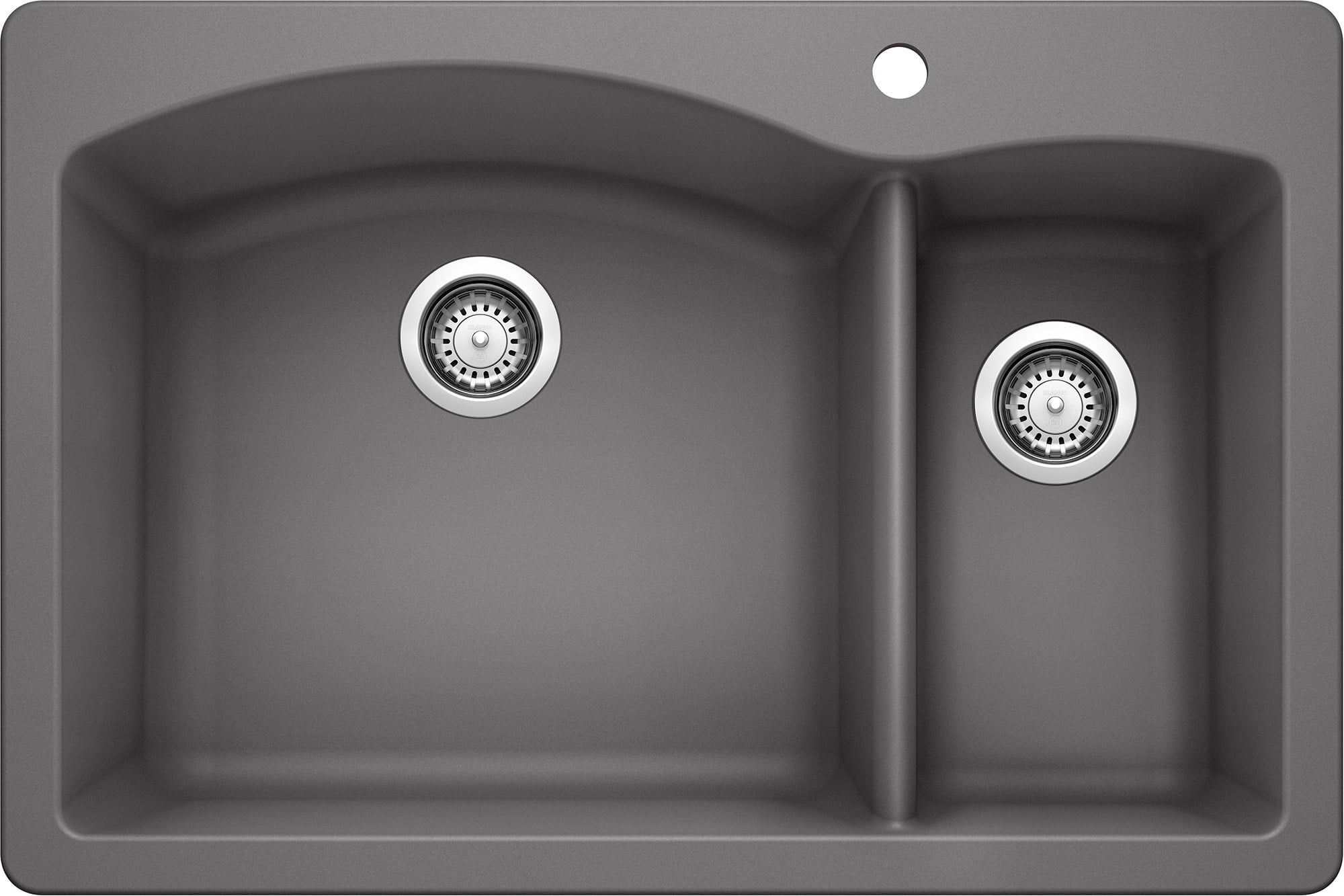 Diamond Silgranit 33" L x 22" W Double Basin Drop-In/Undermount Sink