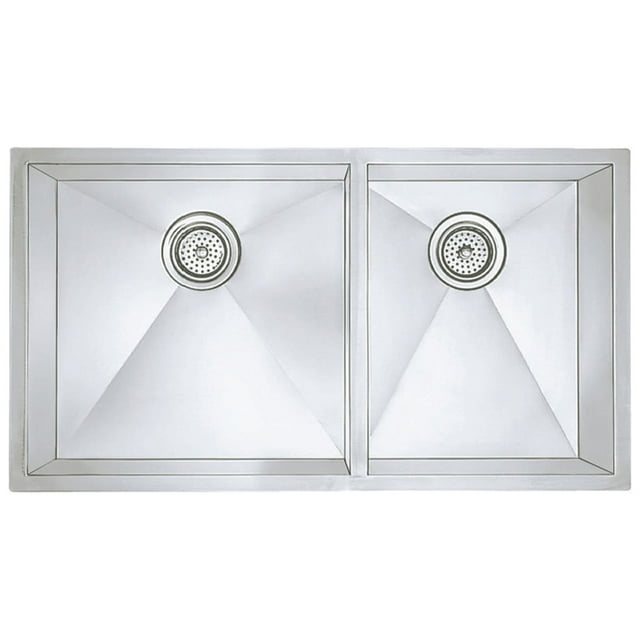 Blanco 515821 Precision 33" L x 18'' W Double Bowl Stainless Steel Undermount Kitchen Sink