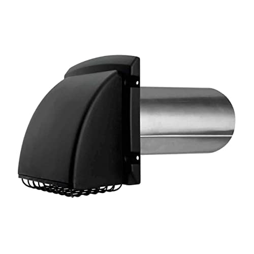 4 inch Black Dryer Vent Hood with Pest Guard BPMH4BLKZW6