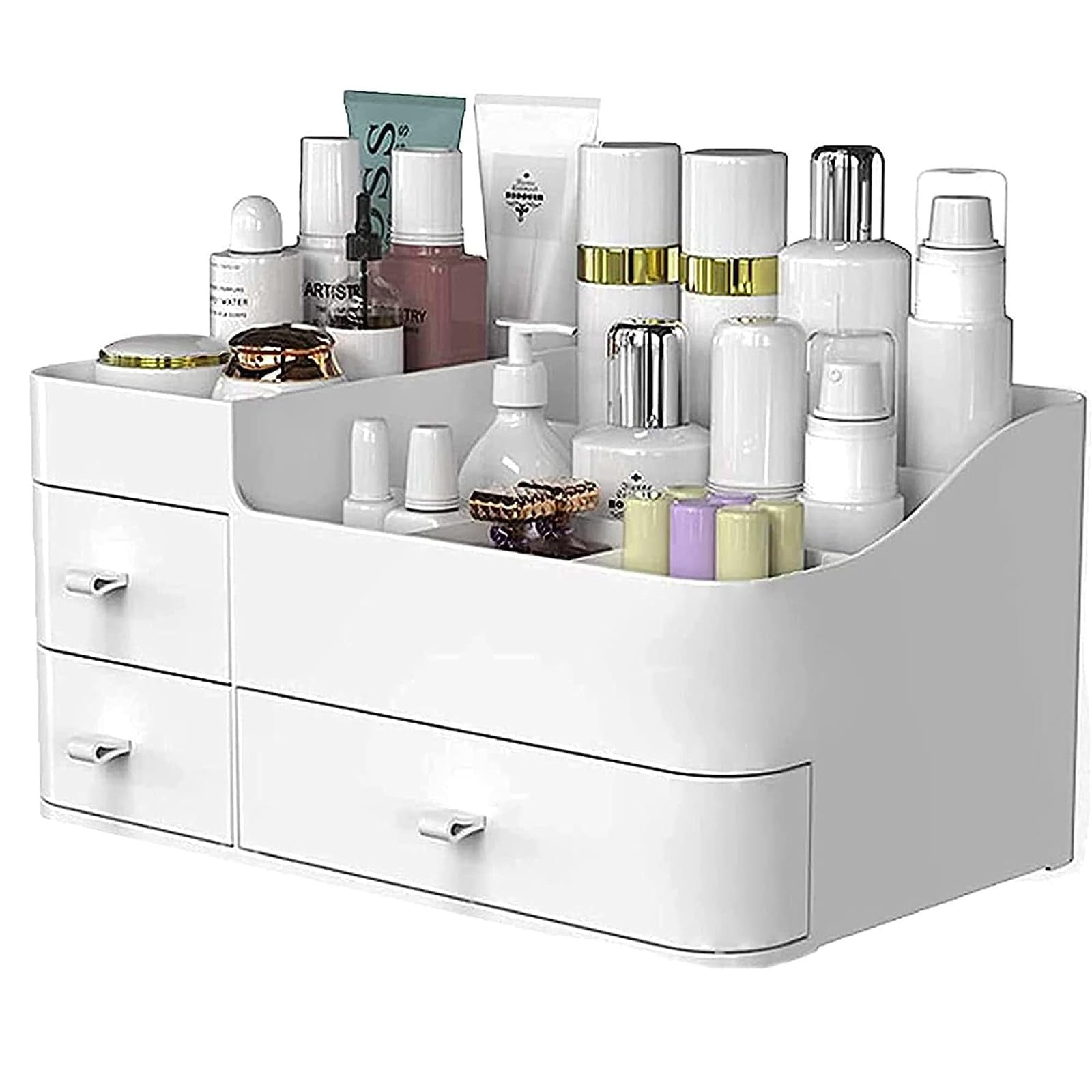 BREIS Makeup Organizer with Drawers,Large Capacity Countertop Organizer for Vanity,Bathroom Makeup Organizer for Skin Care, Cosmetics, Brushes, Eyeshadow, Lotions, Lipstick, Nail Polish