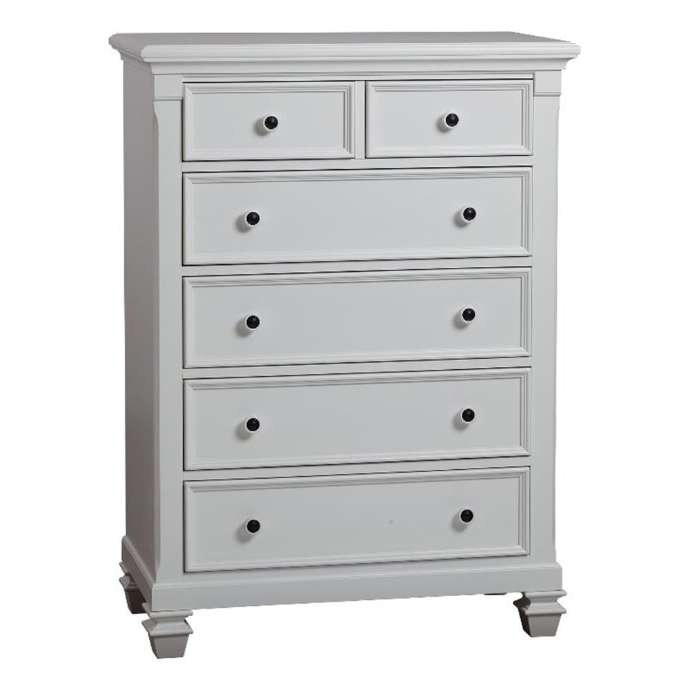 Baby Cache Glendale 6 Drawer Chest - Pure White