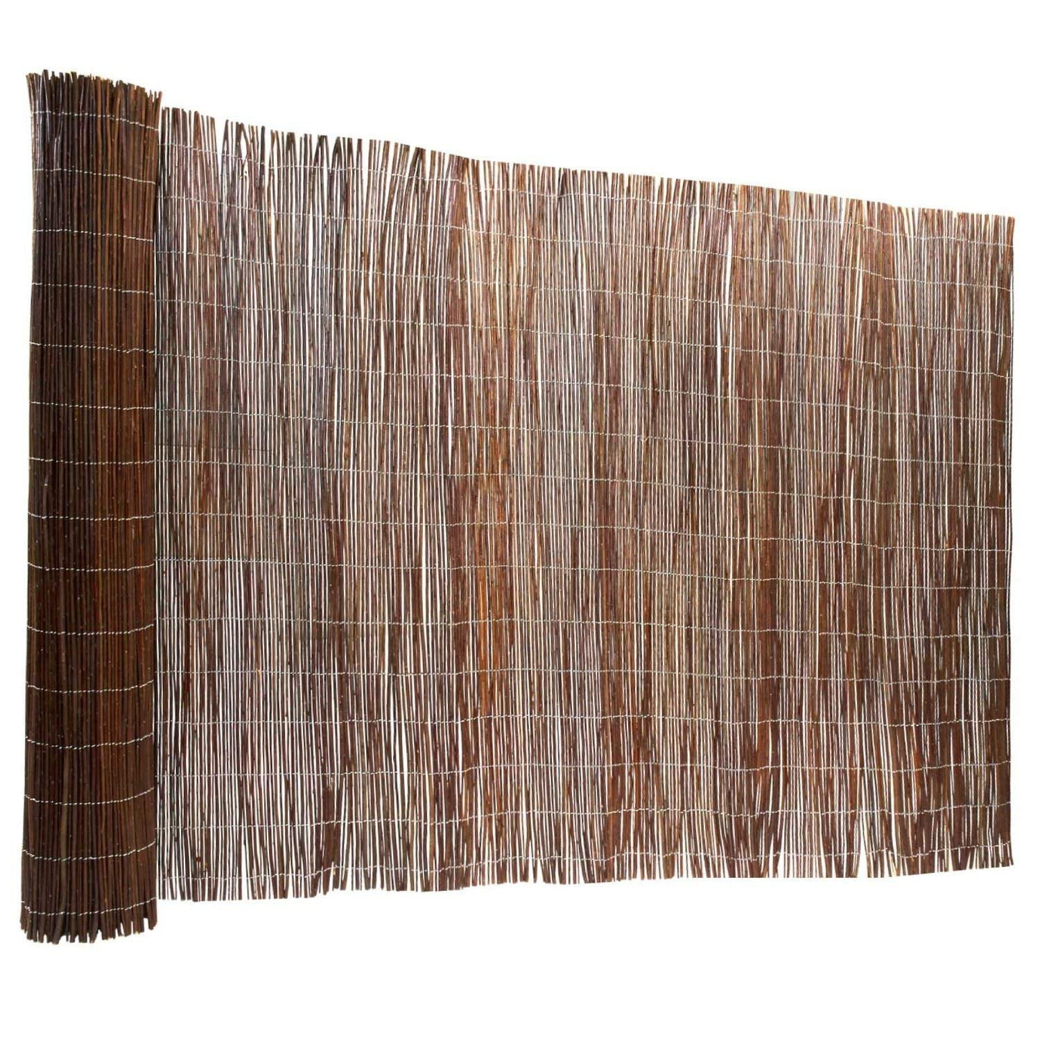 Backyard X-Scapes Natural Willow Rolled Panel Fence Decorative Fencing Natural 6' H x 16' L