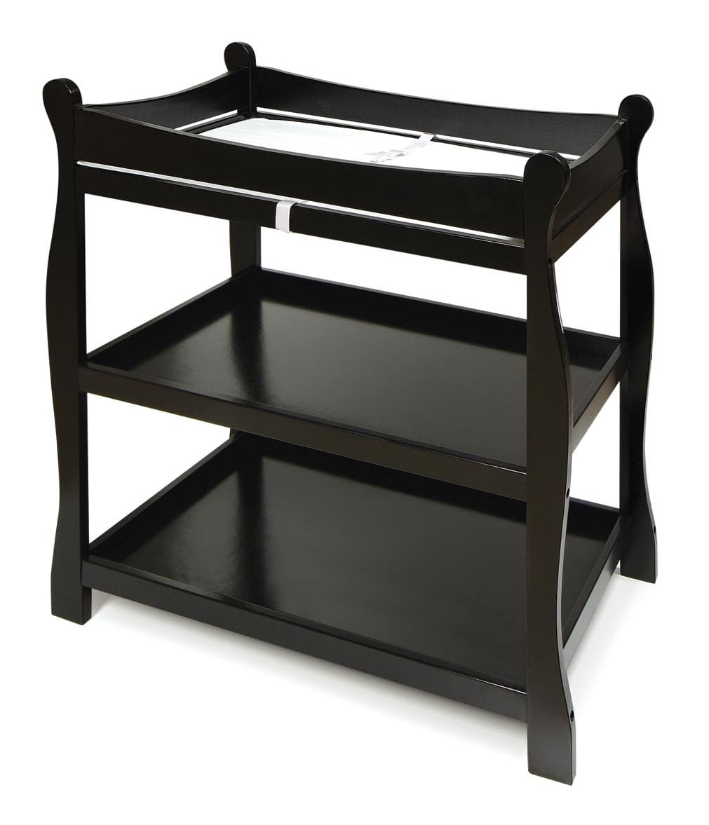 Badger Basket Sleigh Style Changing Table - Black