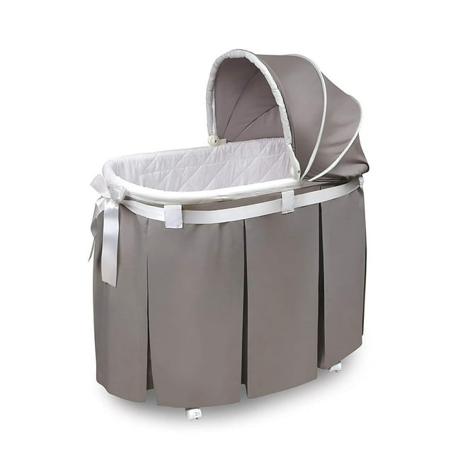 Badger Basket Wishes Oval Bassinet, Gray