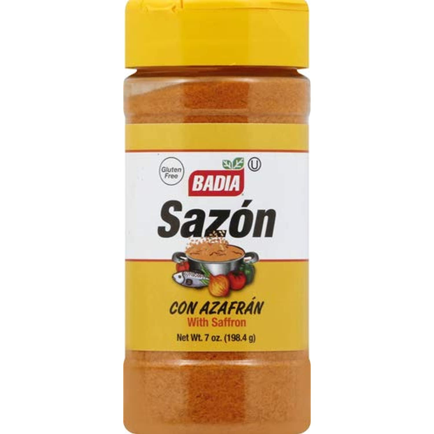 Badia Sazon Con Azafran, Spices & Seasoning, 7 oz Bottle