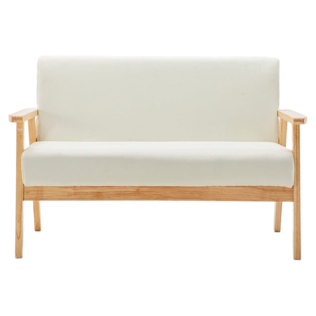 Maykoosh Beachy Beauty Beige Linen Fabric Loveseat