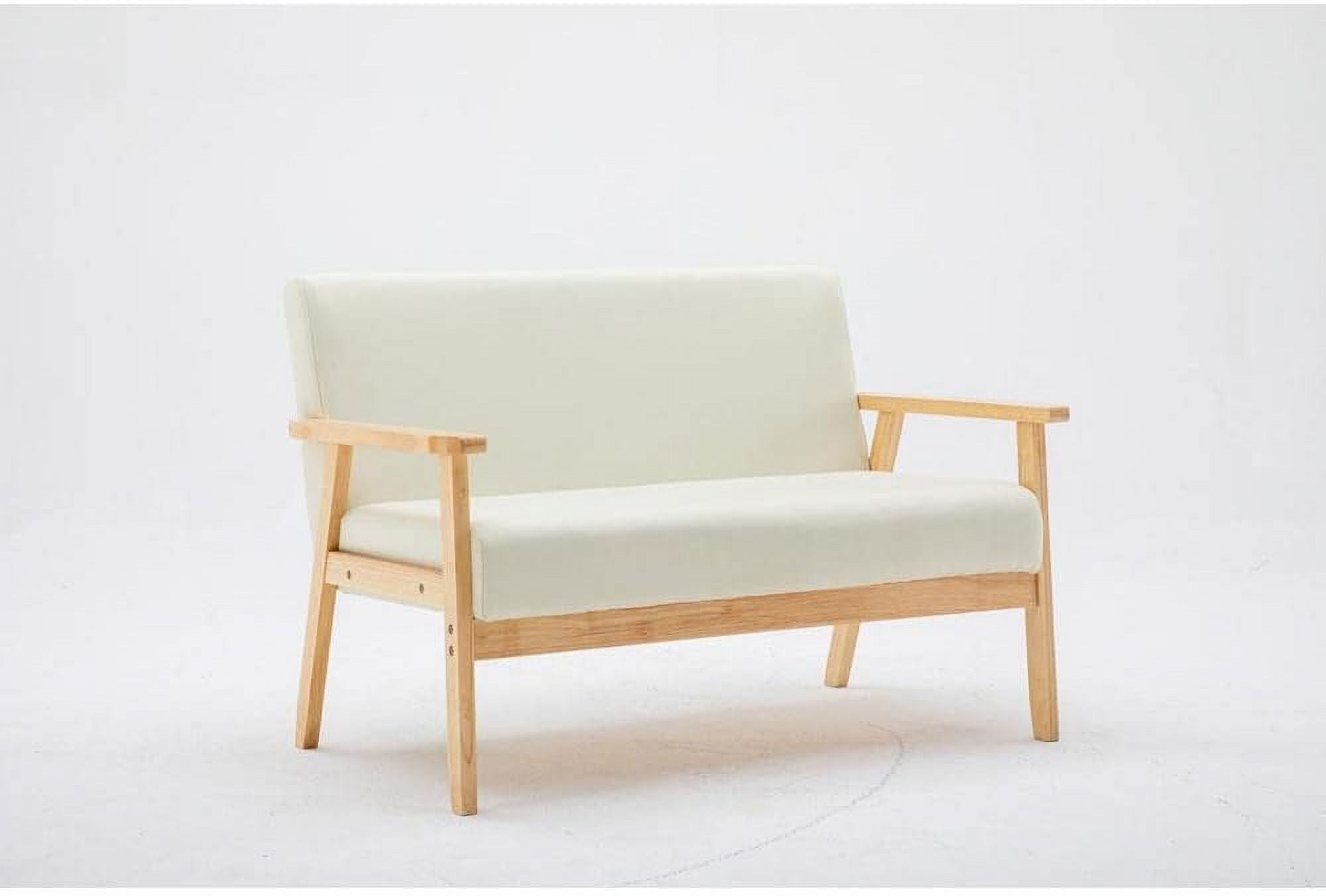 Maykoosh Beachy Beauty Beige Linen Fabric Loveseat