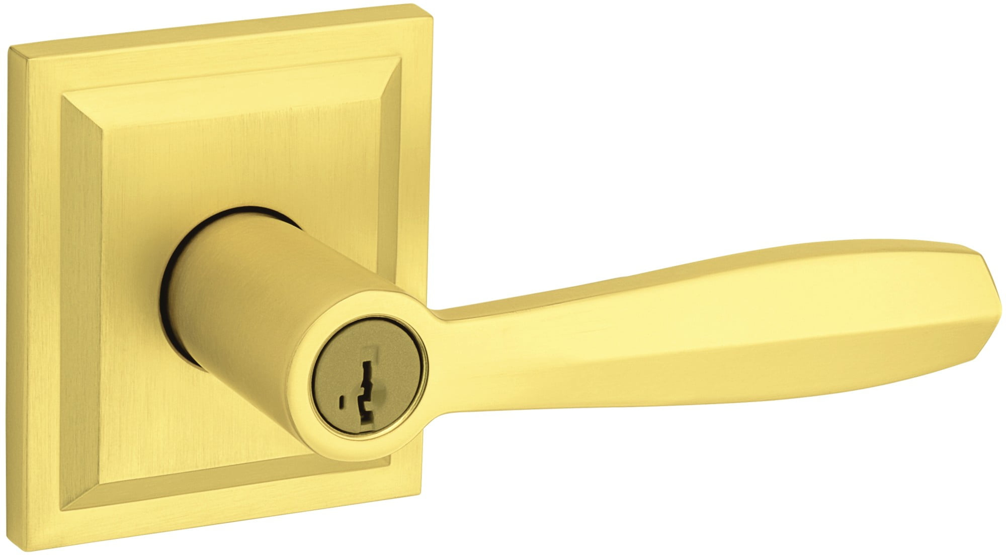 Baldwin 354Tol-Slb-Smt Torrey Pines Keyed Entry Single Cylinder Door Lever Set - Brass