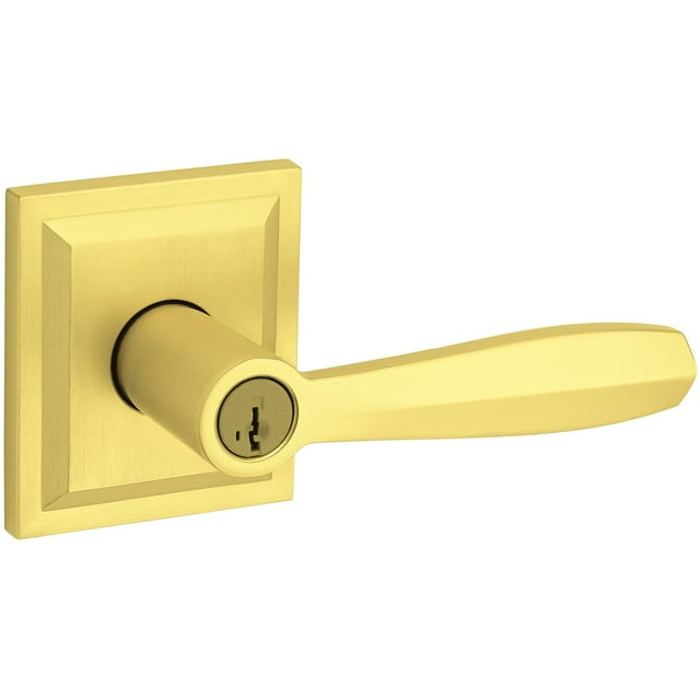 Baldwin 354Tol-Slb-Smt Torrey Pines Keyed Entry Single Cylinder Door Lever Set - Brass
