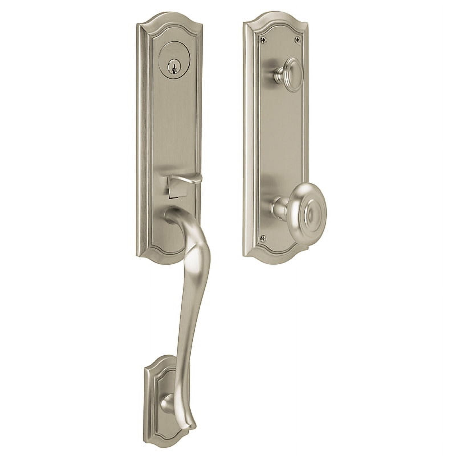 Baldwin 85337056ENTR Lifetime Satin Nickel Bethpage Single Cylinder Handleset