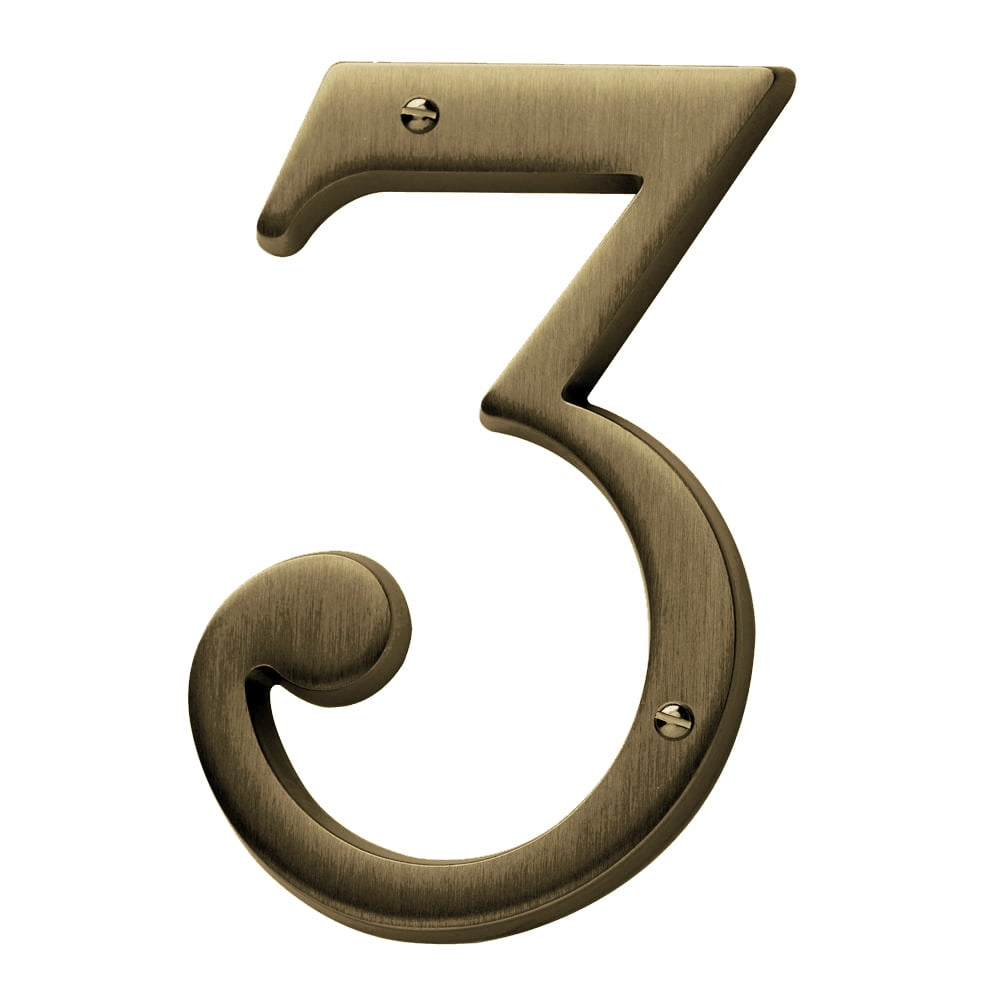 4.75" H Brass House Number