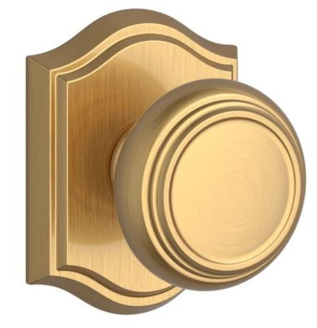 Baldwin Fd.Tra.Tar Traditional Non-Turning Two-Sided Dummy Door Knob Set - Brass
