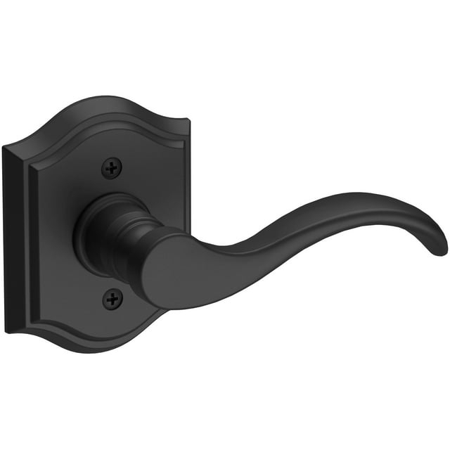 Baldwin Hd.Cur.R.Tar Curve Right Handed Non-Turning One-Sided Dummy Door Lever - Black