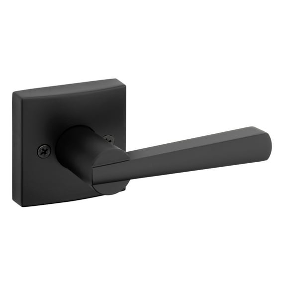 Baldwin Spyglass , Half Dummy Door Reversible Lever, Non-Turning Door Handle for Closet, French Door, With Microban Protection, in Matte Black
